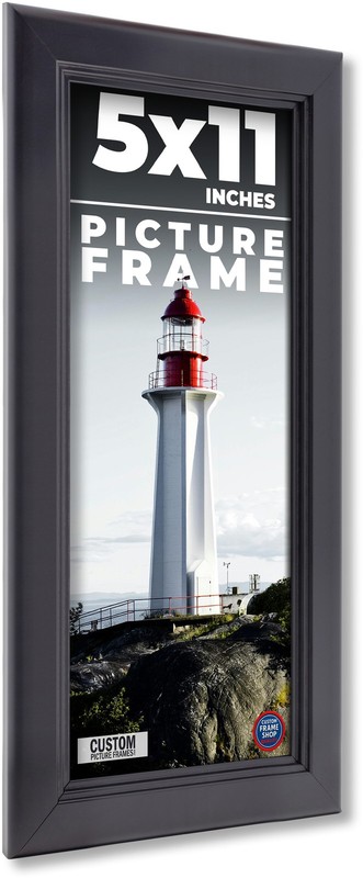 5×11 IN Frame Black Passaggi Solid Wood Picture Frame Width 1.5 Inches | Interio