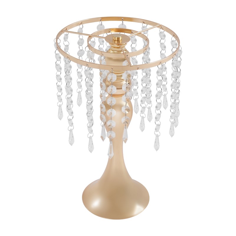 10* 13.77in High Flower Stands Crystal Flower Vase Flower Bouquets Dress Stand gallery