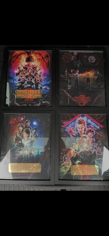Stranger Things Framed Poster Print Set of 4 Netflix Wall Art Decor