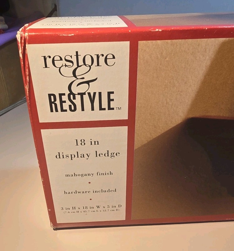 VINTAGE Restore & Restyle Display Ledge Shelf 18in x 5in x 3in gallery