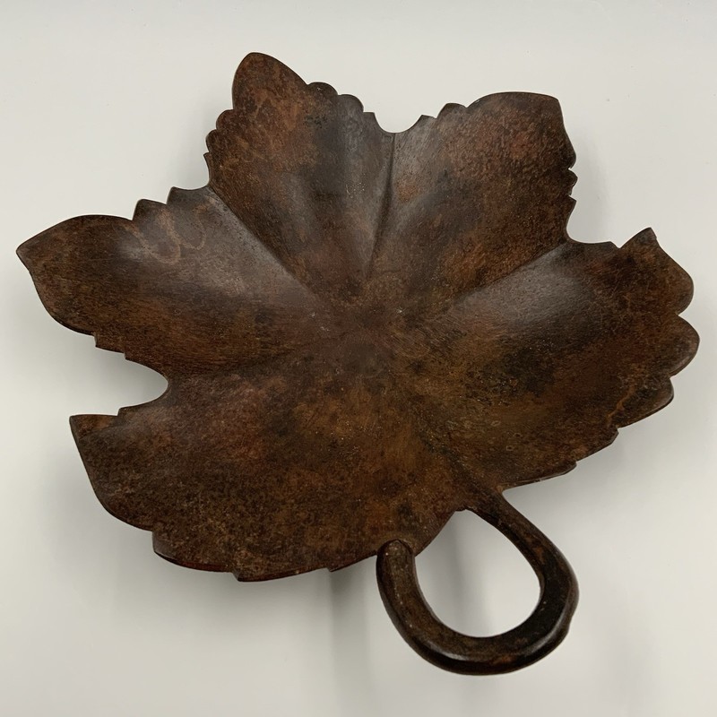 Department 56 Metal Maple Leaf Dish Trinket Candy Potpourri Fall Autumn Neutral
