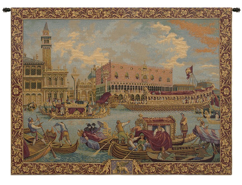 Bucintoro Italian Tapestry Wall Art Hanging For Home Decor (New) 24×35 in