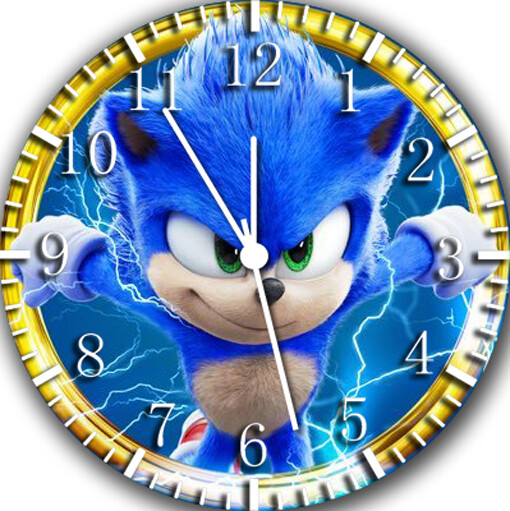 Sonic the Hedgehog Wall Clock Frameless Silent Nice For Gifts or Decor G73