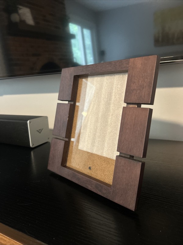 Modern Geometric Organic Picture Frame Bone Wood Inlay, fits 5x7 inch" pictures gallery