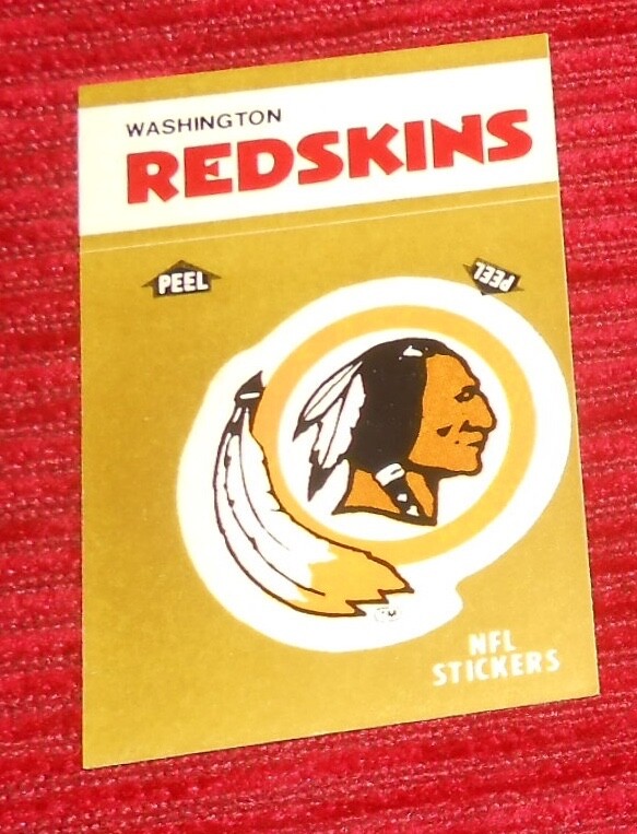Washington Redskins NFL 1983 Vintage Sticker Card RARE 3×2 Football