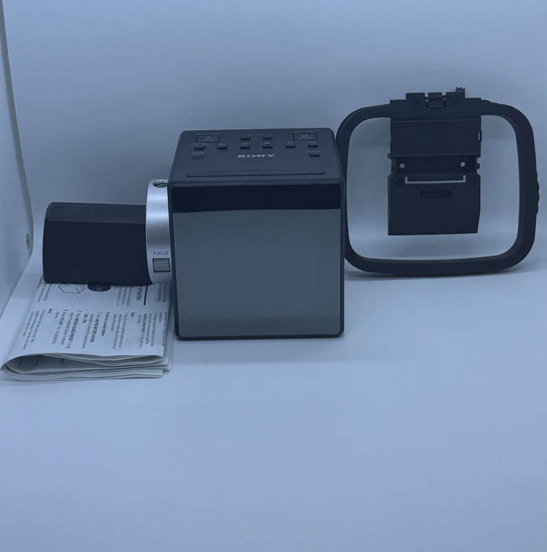 Sony FM/AM Clock Radio Alarm With Time Projection. Model iCF-C1PJ A3 gallery