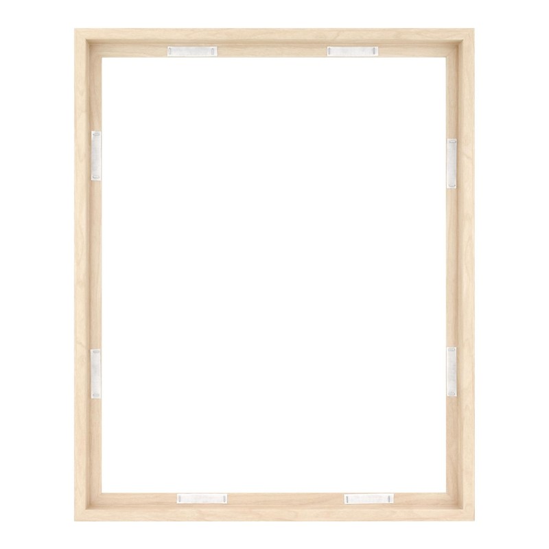 Large 24×30 Canvas Float Frame, Wood Grain Finish, Easy Hang, Beige