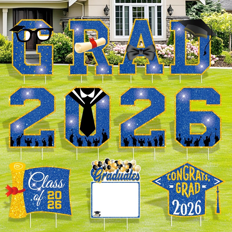 2026 Graduation Decorations Yard Signs, 11PCS Graduation Yard Signs Class of …