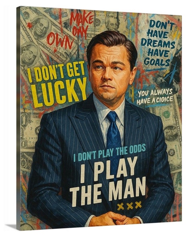 Wolf of Wall Street Canvas 16×20 Leonardo Dicaprio Jordan Belfort Lamborghini