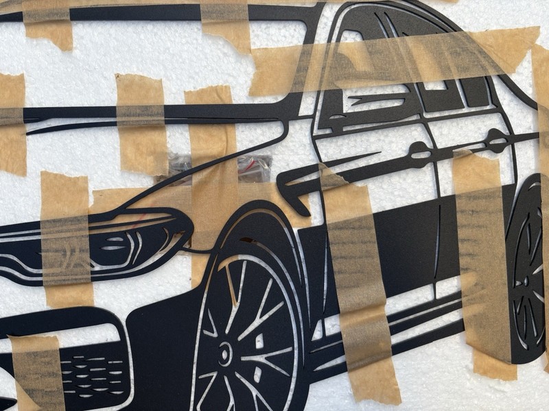 BMW M3 f80 Metal Wall Art 19 1/2 X 9 1/2 Inches Black Laser Cut gallery