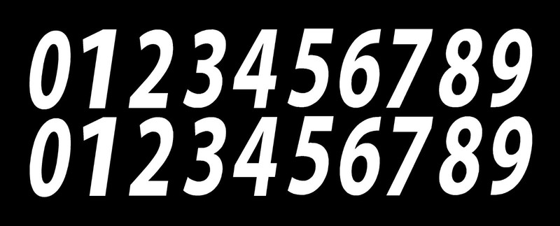 0-9 Numbers White Sticker Vinyl Decals CHOOSE .5″ – 12″ Set Of 20 (V546-2)