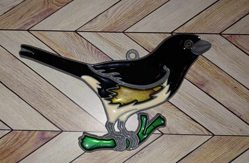 Acrylic Stained Glass Bird Magpie Sun Catcher