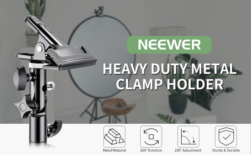 P Studio Heavy Duty Metal Clp Holder with 5/8" Light Stand gallery