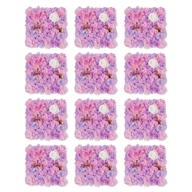 12pcs Artificial Silk Rose Flowers 3D Backdrop Wall for Wedding Party Decoration gallery