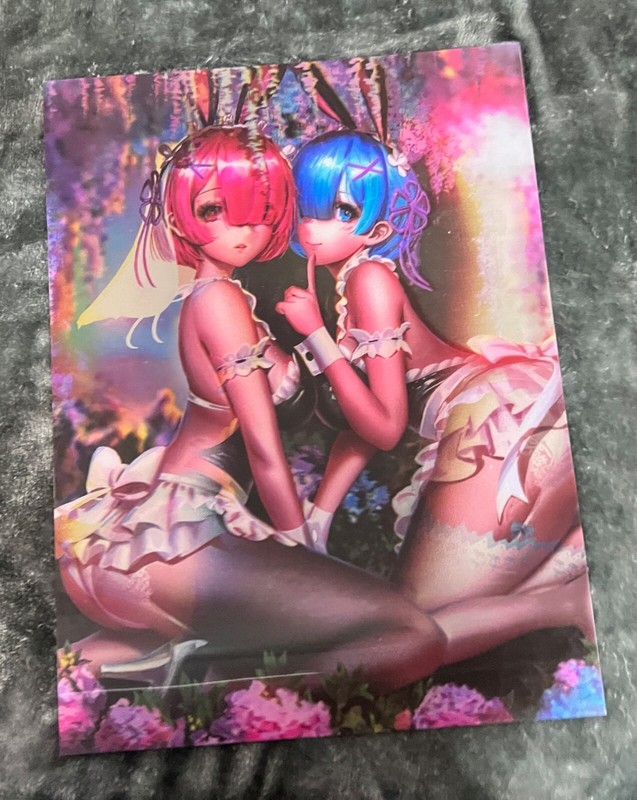 Re:Zero-Rem,Ram 3D Poster 3D Lenticular Flip Effect,2Images In One