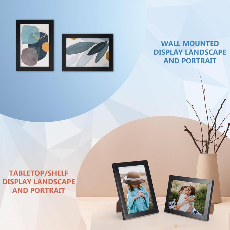 18 Pack 3.5X5 Picture Frame Black, 3.5 X 5 Photo Frames Bulk for Wall Hanging or gallery