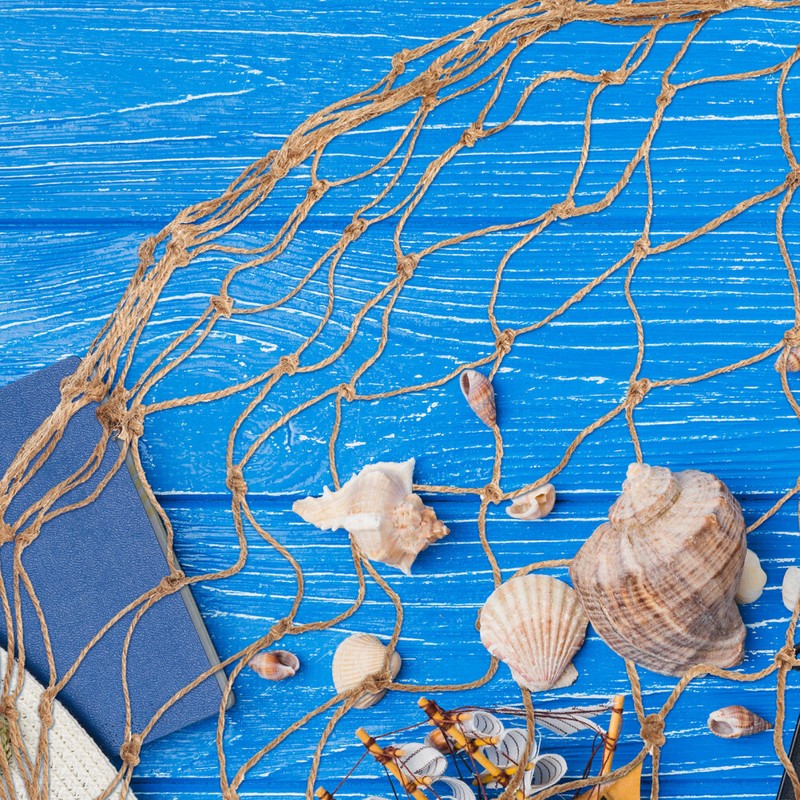 Mediterranean Style Fishing Net Travel Woven Vintage Netting Decoration