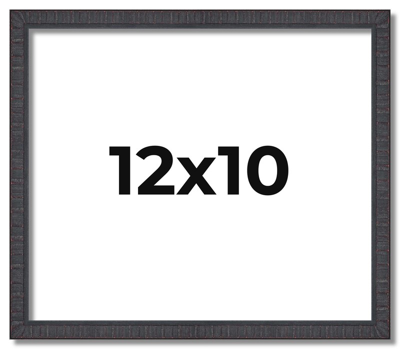 12×10 Frame Brown Picture Frame Modern Photo Frame UV Acrylic, Acid Free Backer