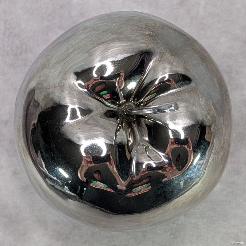 Metal Apple Sculpture Art Statue Modern Ornament Kitchen Decor Non-Magnetic gallery