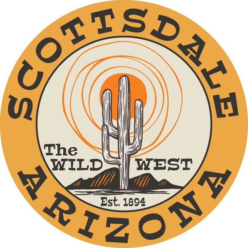 Scottsdale Arizona The Wild West Desert Sun Cactus Est 1894 Vinyl Decal Sticker