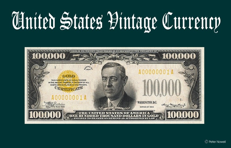 Tin Sign 8 x 12 – 100,000 dollar bill gold certificate Wall Mount a Collectors p