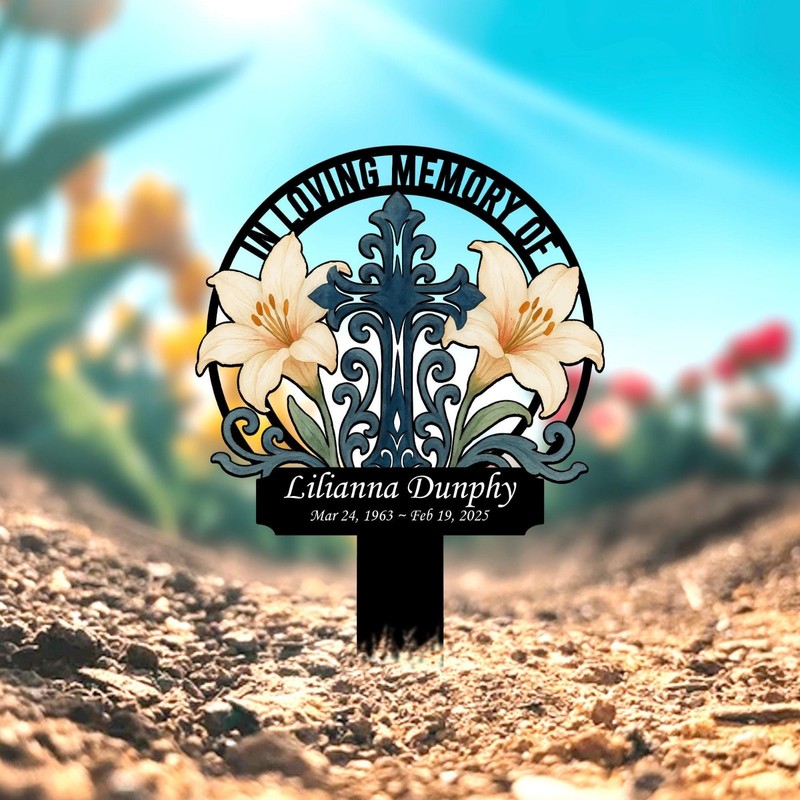 Personalized Memorial Garden Stake, In Loving Memory Sympathy Gift gallery