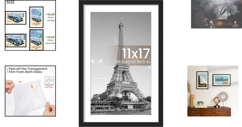 11x17 Classic Black Frame for Vertical or Horizontal Display - Gift-Ready gallery