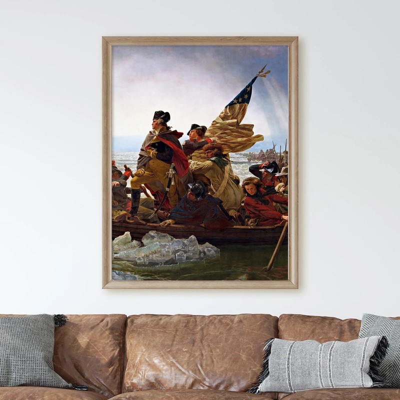 Washington Crossing the Delaware USA History America 1776 Wall Art Poster Print gallery