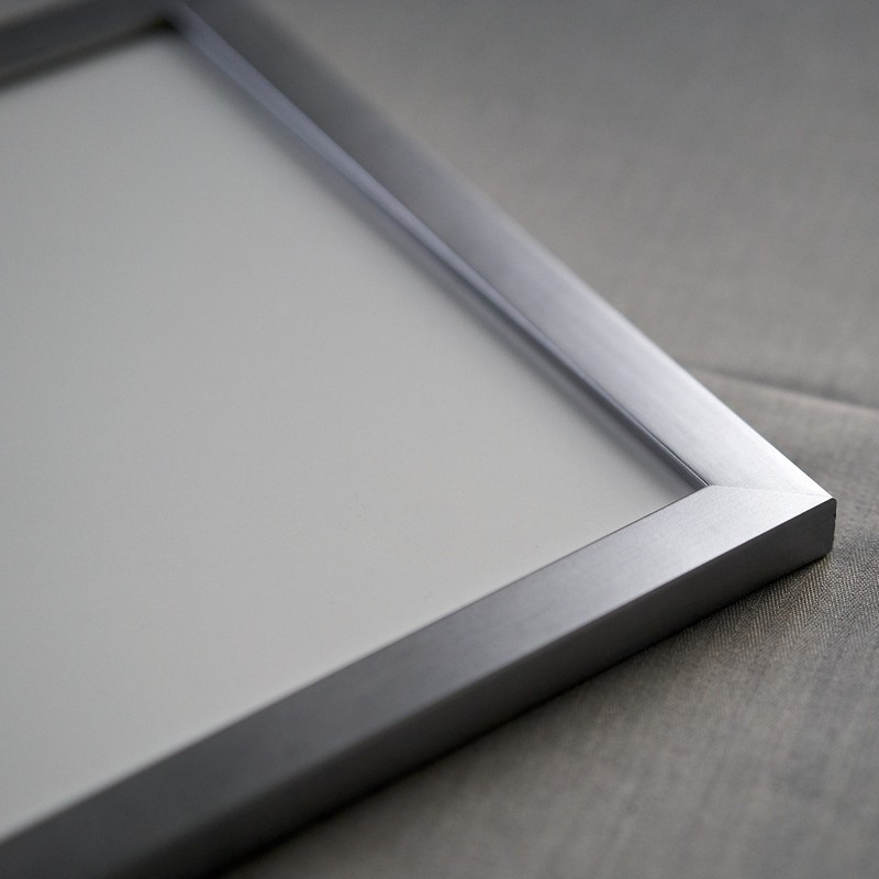 18x9 Frame Silver Real Wood Picture Frame Width 0.75 inches | Interior Frame Dep gallery