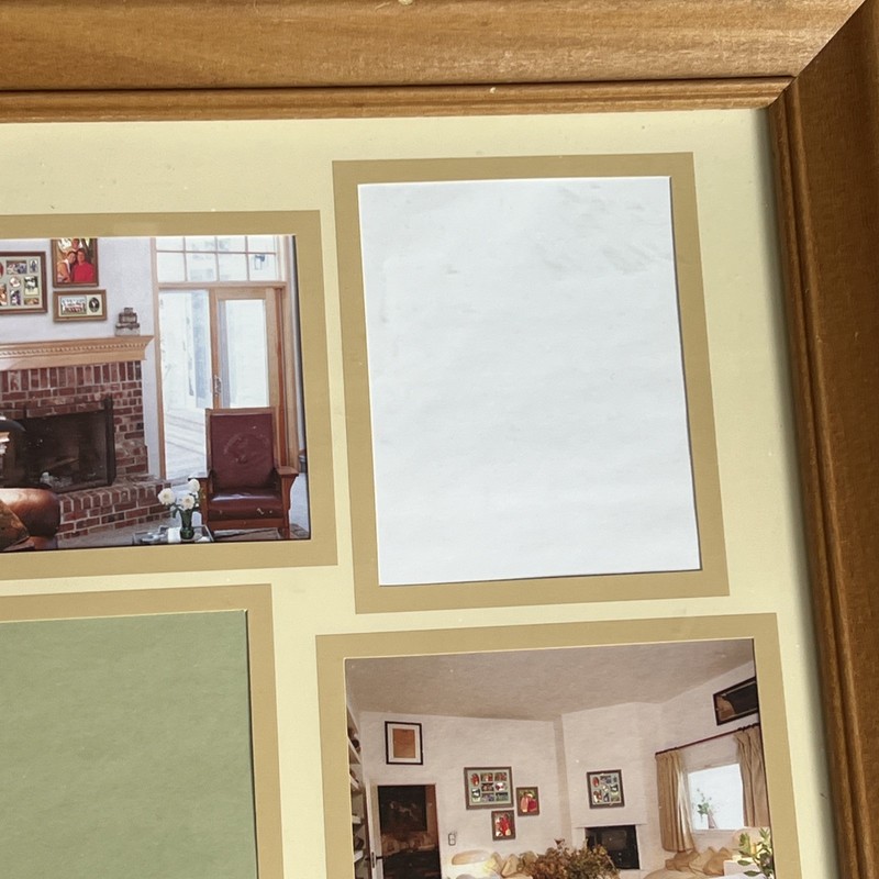 VTG 90’s Collage Photo Frame 16x16 Multi Opening Wood Decor Essentials Farmhouse gallery