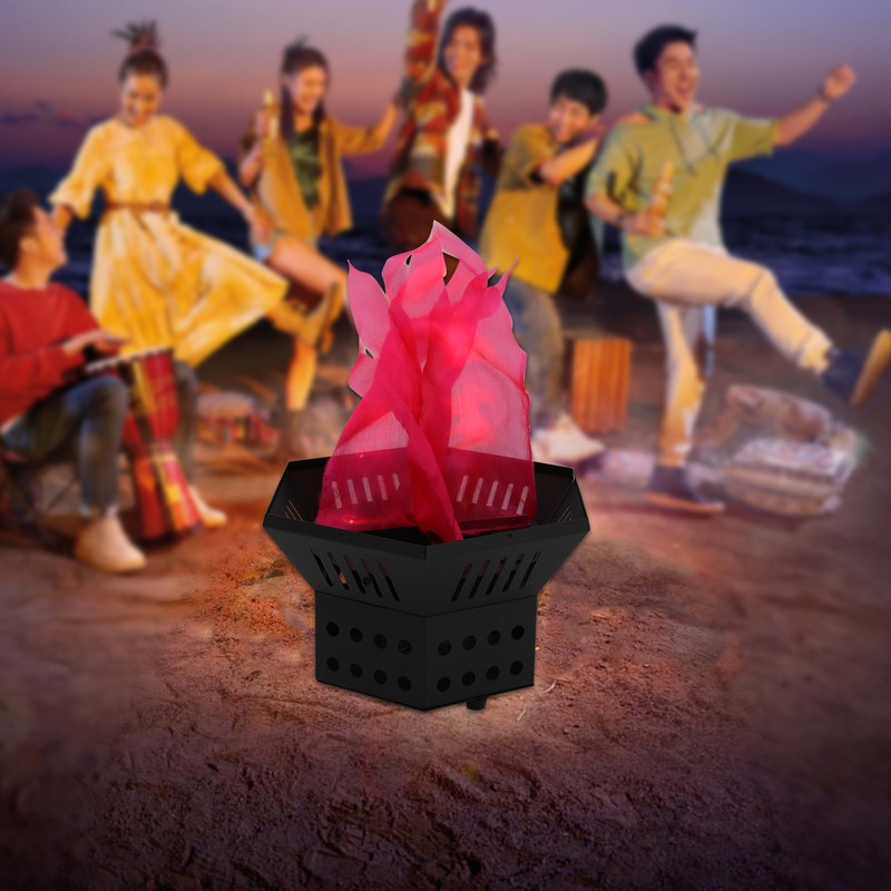 3D Artificial Flame Lamp - Realistic Campfire Effect for Events & Parties