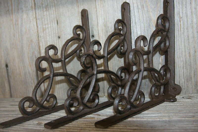 French Country Design Shelf Brackets Corbels Cast Iron 7 1/2" B-67 gallery