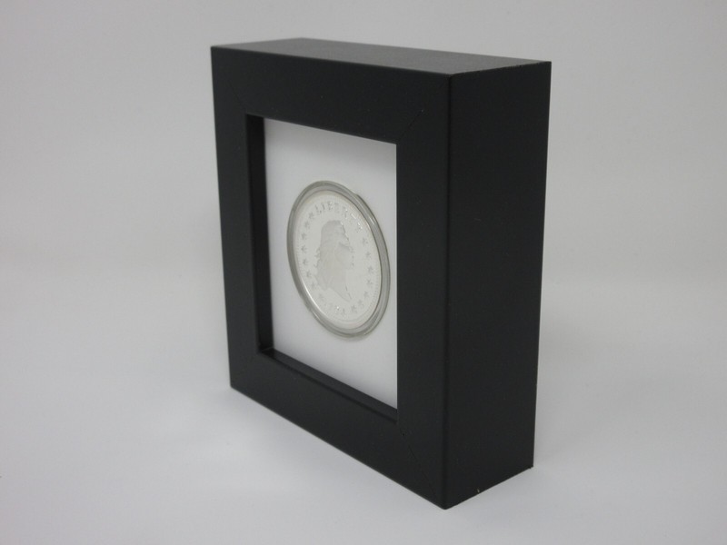 1 OUNCE SILVER ROUND (NOT INCLUDED) SMALL DISPLAY FRAME gallery