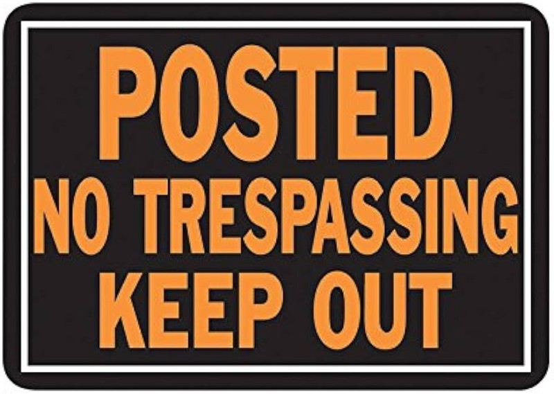 2 x POSTED NO TRESPASSING KEEP OUT metal signs Hy-Ko model #813 10″ X 14″ NEW