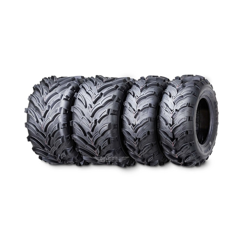 ROADGUIDER Set 4 ATV/UTV Tires 22x7-11 Front & 22x10-9 Rear /6PR 20mm Deep Tr...