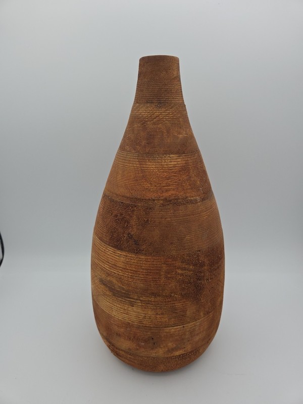 Large Wooden Vase 6 x 13″ Jennifer Farrell Collection Made In India