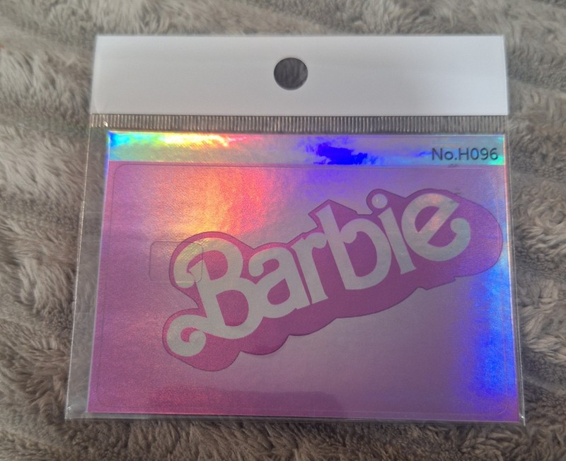 Holographic Barbie Themed Credit Debit Card Sticker Free Shipping