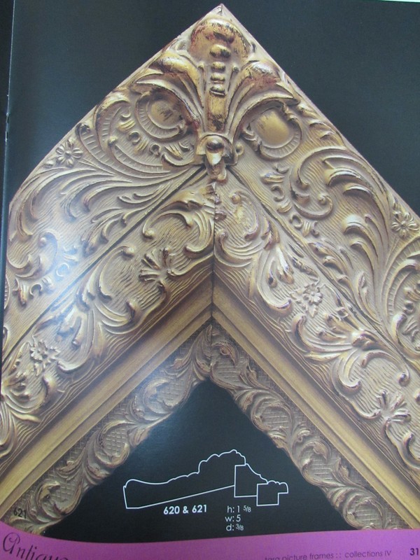 Rare Antique Gold Wooden Ornate Picture frame 16x20 inches -5 ''inches wide New gallery
