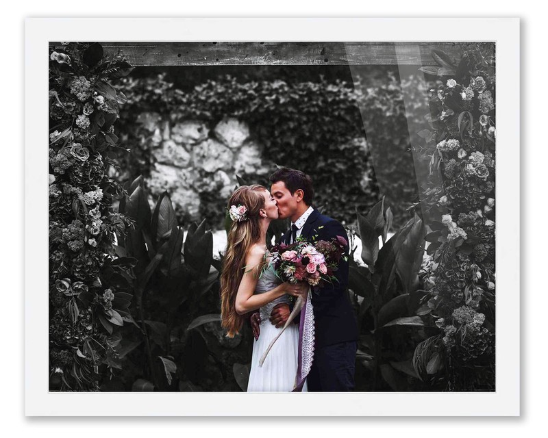 13x6 Frame White Wood Picture Photo Frame with UV Acrylic and Acid Free Backing gallery
