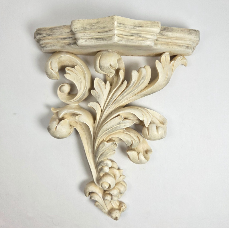 Decorative Wall Floating Shelf / Corbel Sconce Acanthus Leaves French Country