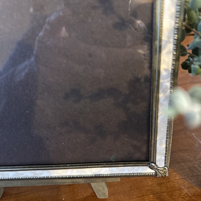 Vintage Gold~Mother Of Pearl Picture Frame Desk/Tabletop Classic Gold Finish gallery