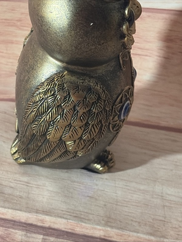 New Brass Owl Figurine Statue Home Decor 5" gallery