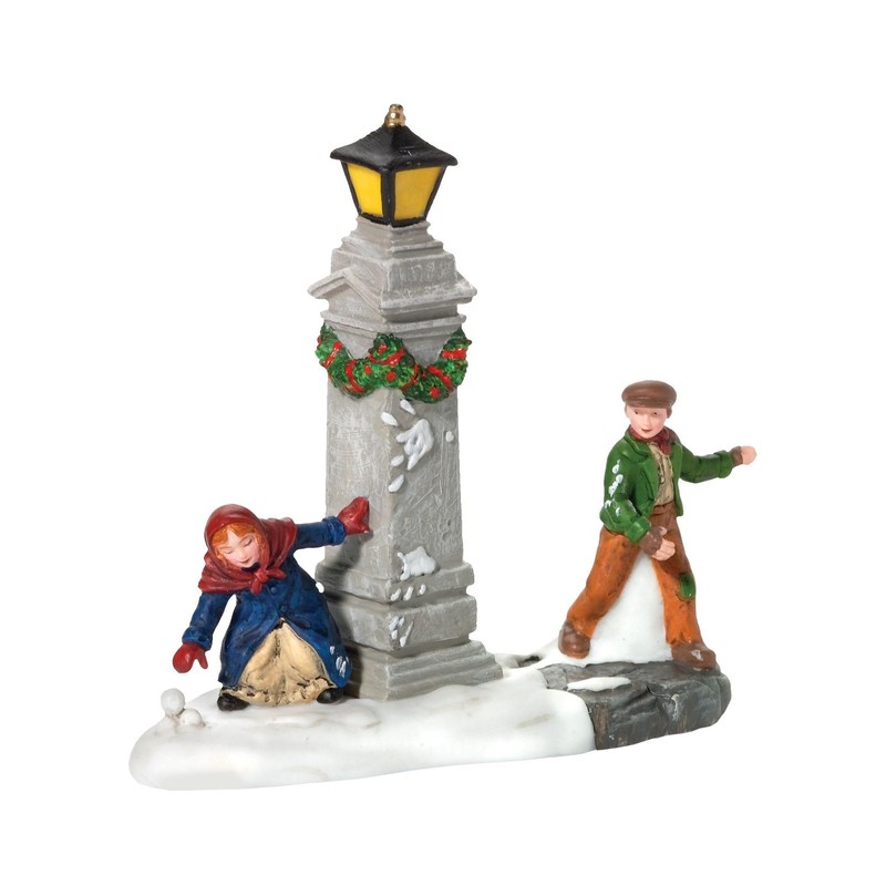 Dickens’ Village Snowball Fun Figurine, 3.5 Inch, Multicolor