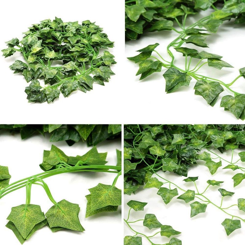 12 Pack Fake Vines for Room Decor Artificial Ivy Garland with Clip Green Flow... gallery
