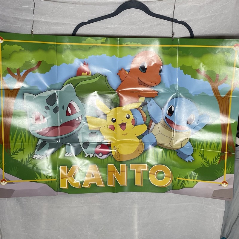 Kanto Region Sticker Poster 2 X 3 Feet -Artwork Of All 151 Pokemon On Border