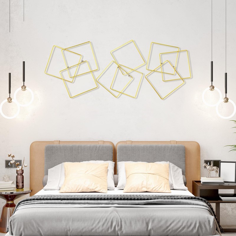 Hicarer Gold Interlocking Rings Metal Wall Art Set of 3 – Abstract gallery