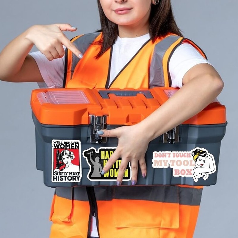 Women Hard Hat Stickers | Blue Collar Decals for Hardhat | Woman in Trade Empowe gallery