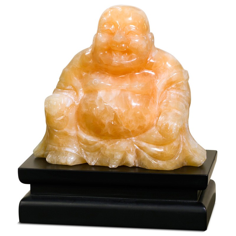 US Seller – Orange Jade Chinese Happy Buddha