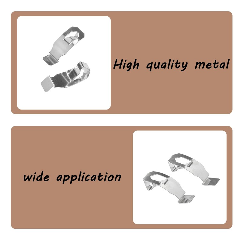 24 PCS Photo Frame Clips, Backboard Fixing Clips Metal Spring Turn Clip Hangi... gallery