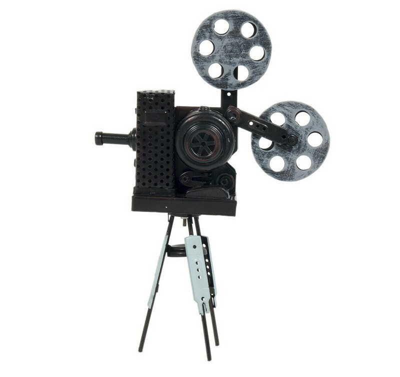 Movie Theater Film Projector Metal Model 12.5" Vintage Style Figurine Home Decor gallery